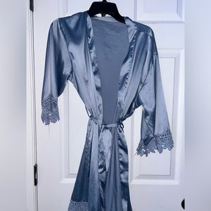 Blue Silk Robe